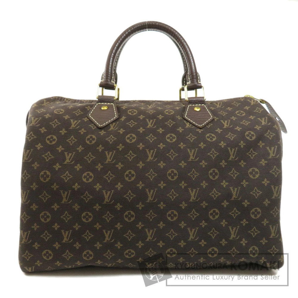 Louis Vuitton Speedy Top Handle Bag Monogram Idylle Canvas Leather Brown